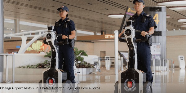 Changi Airport Tests 2-in-1 Patrol Robot That Also Functions as E-Hailing PMD
