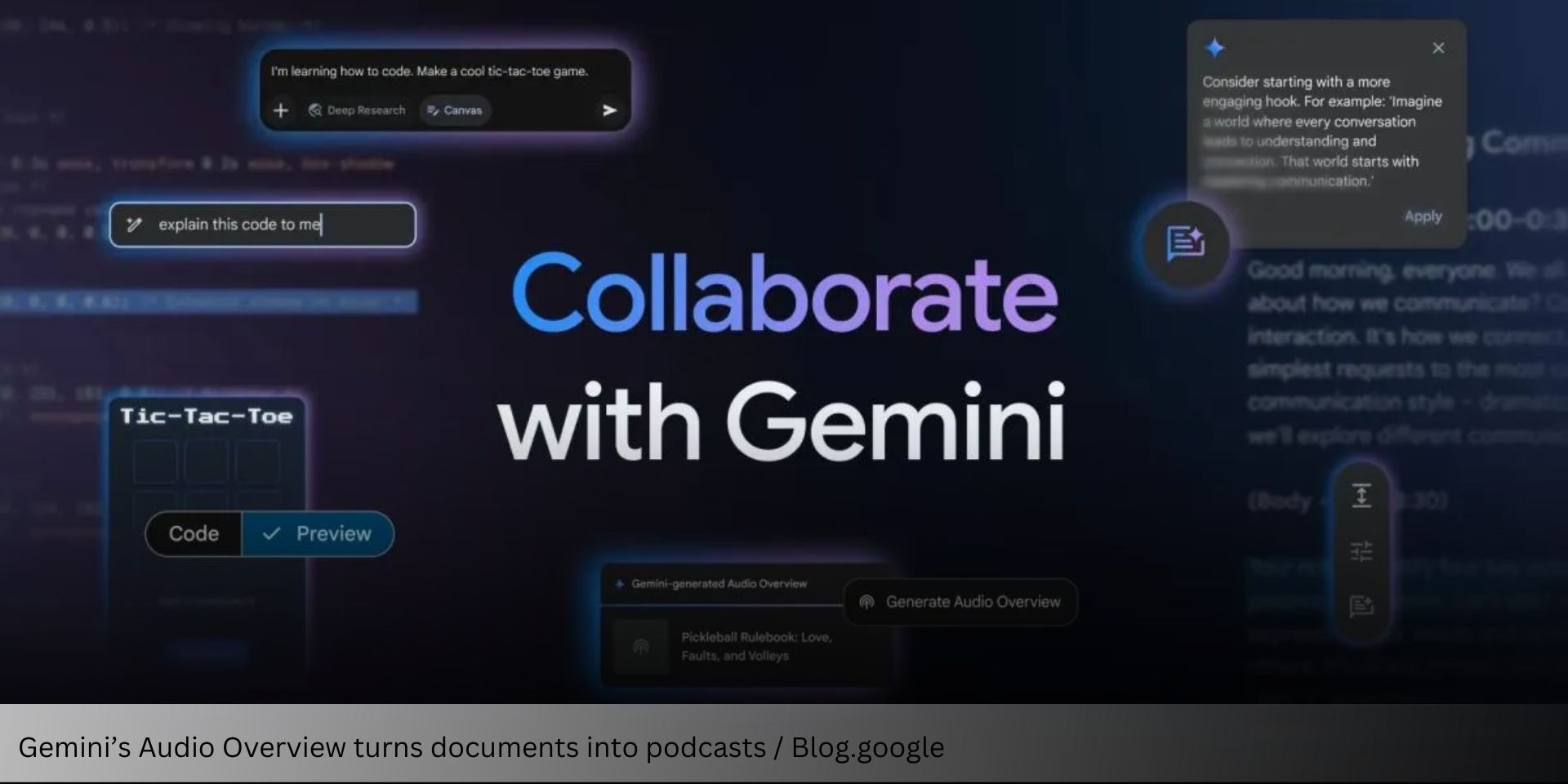 Gemini Introduces Audio Overview: Transform Documents into Interactive Podcasts