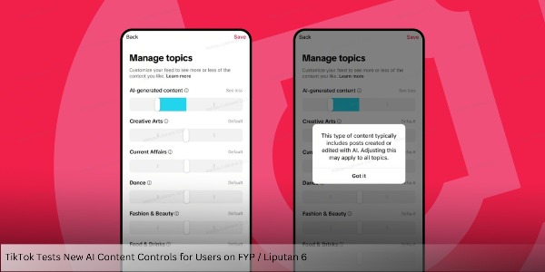 TikTok Tests New AI Content Controls for Users on FYP