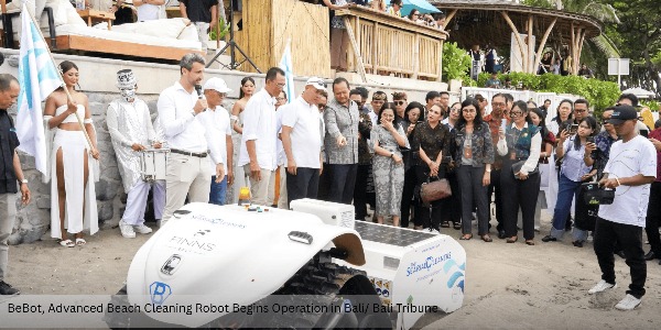 BeBot, Advanced Beach Cleaning Robot Begins Operation in Bali