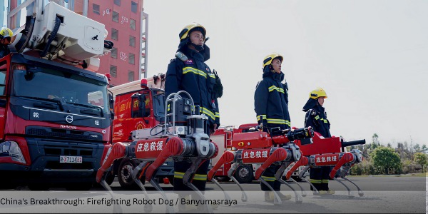 China's Breakthrough: Firefighting Robot Dog Charges into Danger Zones!