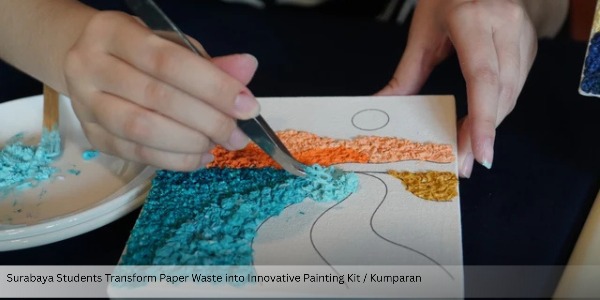 Surabaya Students Transform Paper Waste into Innovative Painting Kit