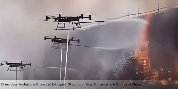 China Uses Firefighting Drones to Extinguish Skyscraper Fires Efficiently and Safely