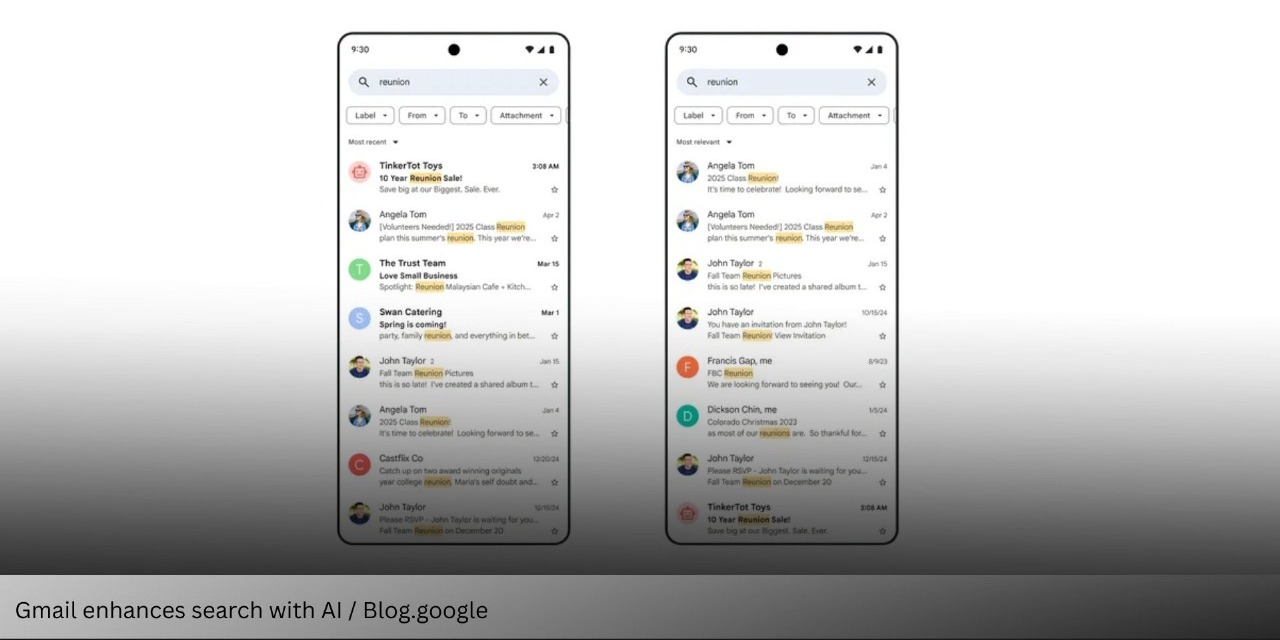 Gmail Updates Search Feature with Artificial Intelligence (AI) to Enhance User Efficiency